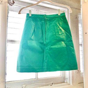 Green Vintage Leather Skirt Size 5